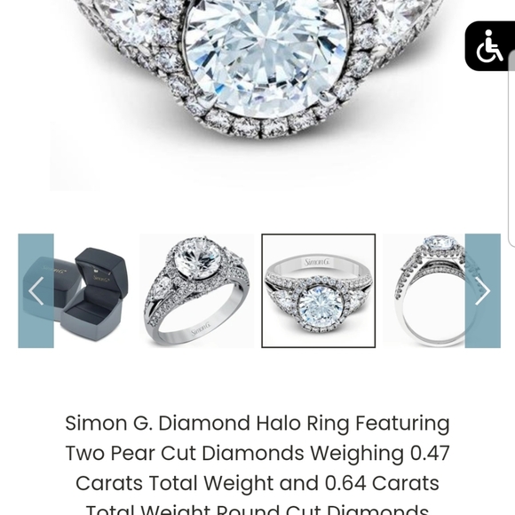 Simon G diamond ring - Picture 3 of 5